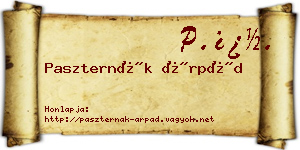 Paszternák Árpád névjegykártya